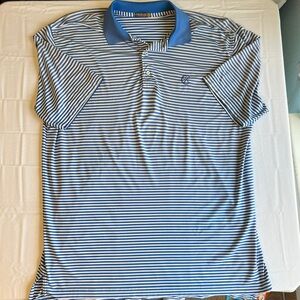 Peter Millar Summer Comfort Men's Blue Striped Polo Shirt